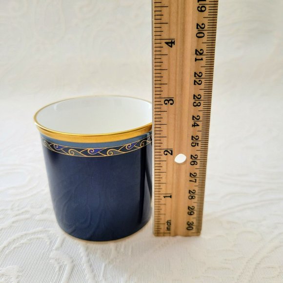 Rare Noritake Demitasse Cup/Saucer, Navy Blue/Gold Elephant Design, Japan - Picture 9 of 9